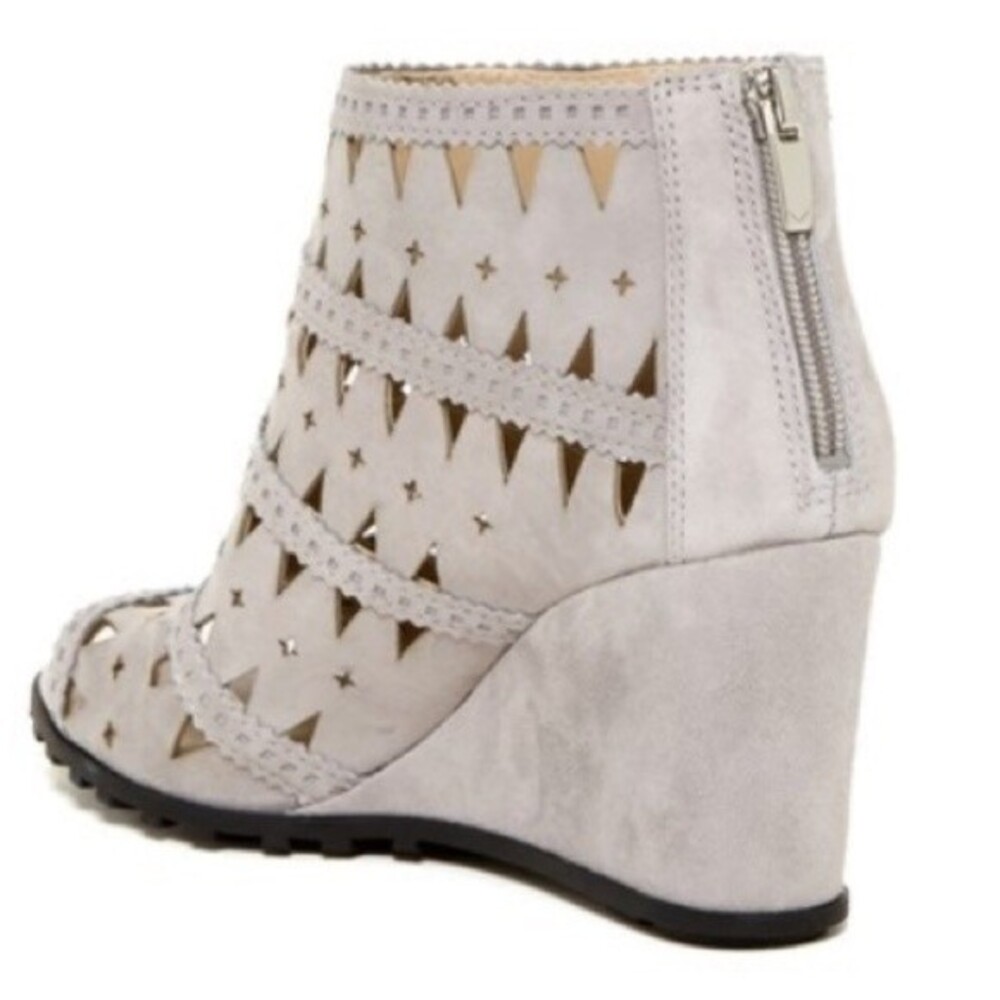 Via Spiga Latanya Suede Wedge Bootie Soft Grey 8